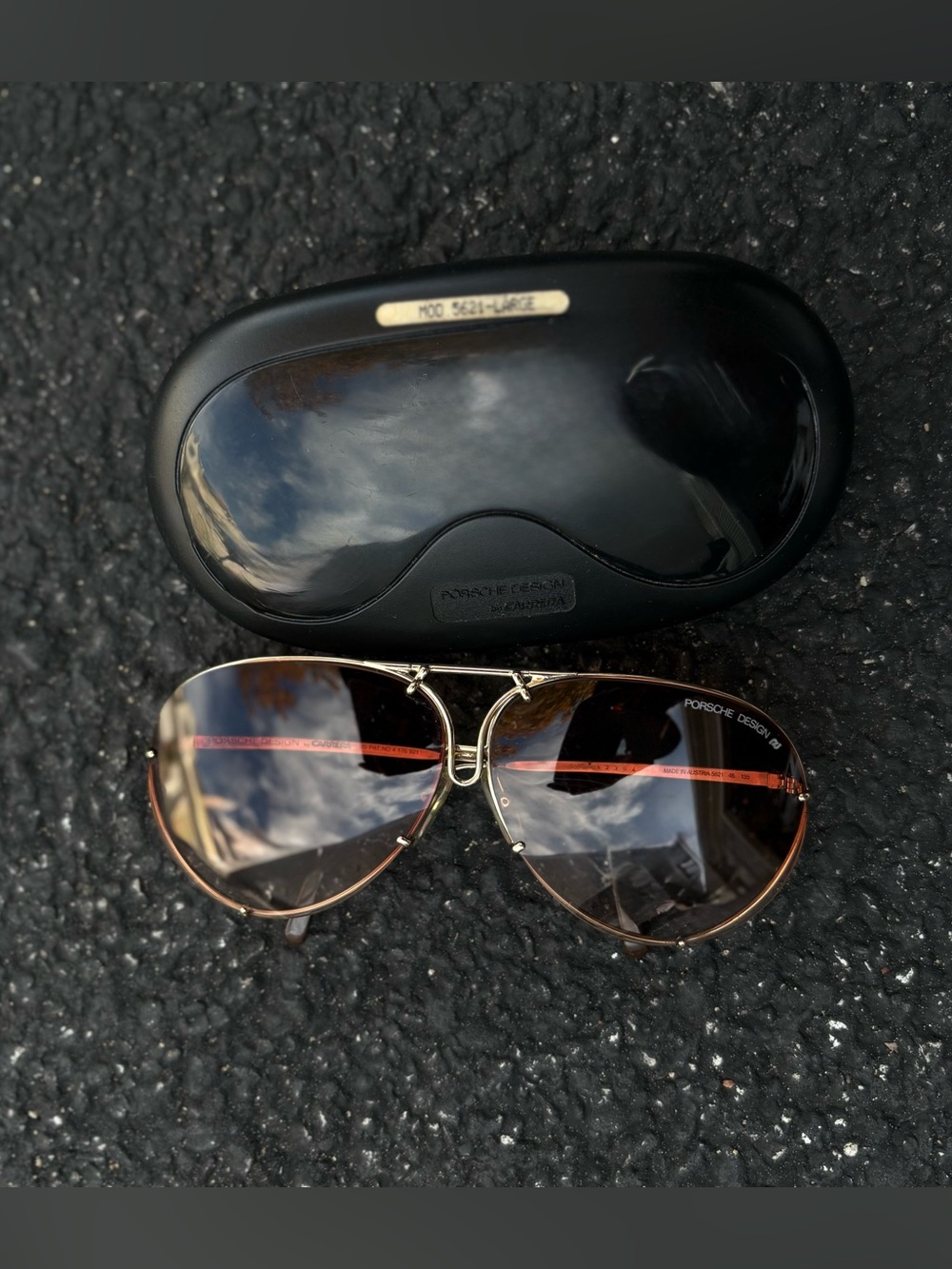 Porsche Design by Carrera Vintage Sunglasses 5621 Large w/Case & Extra Lenses